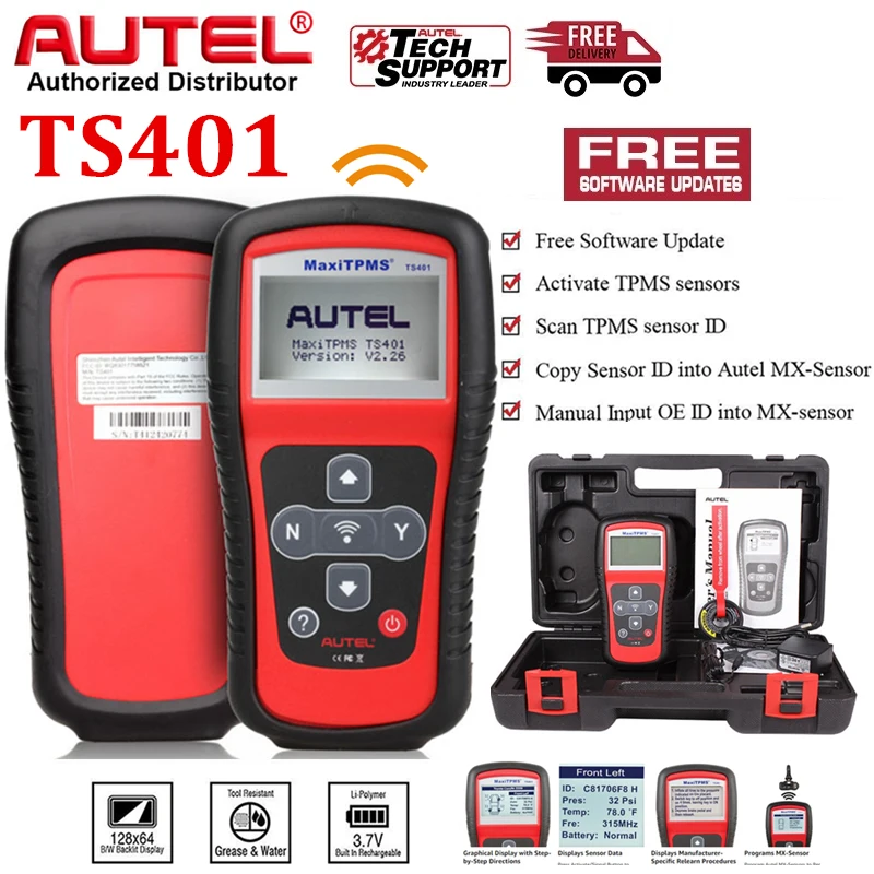 AUTEL TPMS переучить инструмент TS401 MX Sensor программа функция и другие марки сенсоров