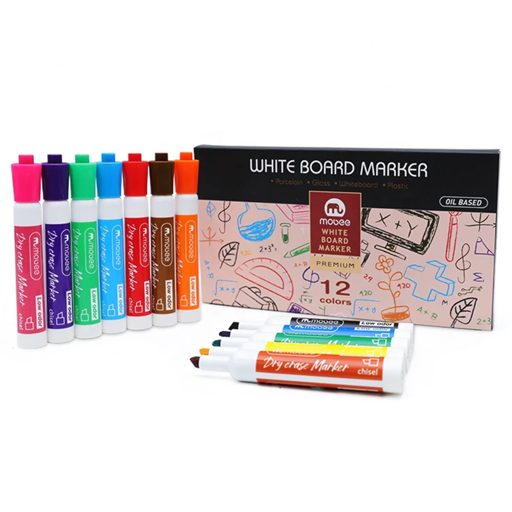 Markers 12 Colors Special Chisel Nib Oil Based Ink Writing Smoothly Long Time Can Be Wiped Whiteboard Marker Pens for Classroom
Markers 12 Colors Special Chisel Nib Oil Based Ink Writing Smoothly Long Time Can Be Wiped Whiteboard Marker Pens for Classroom