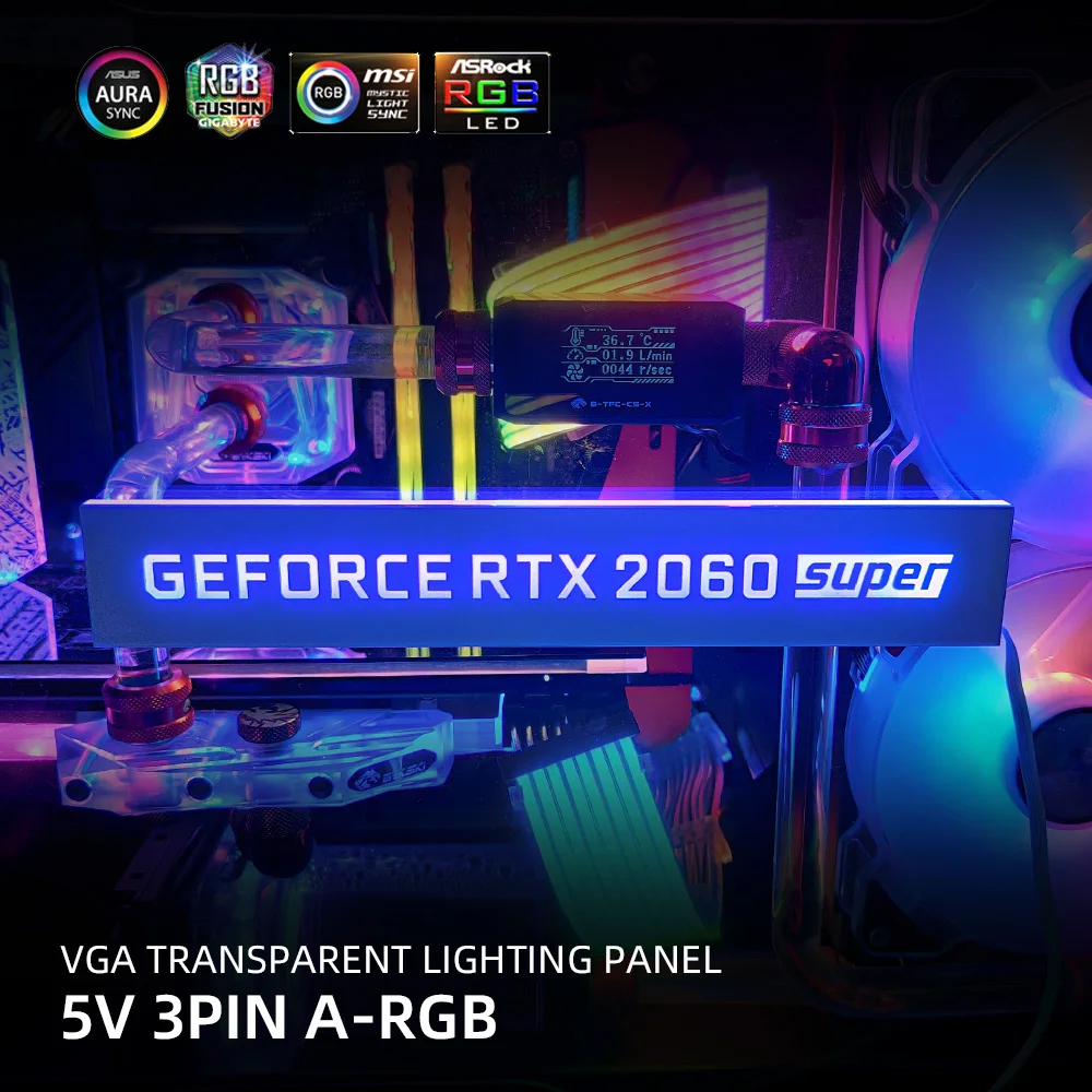 GPU сбоку RGB пластины VGA украшения Панель настройки 5V A Графика для карт из