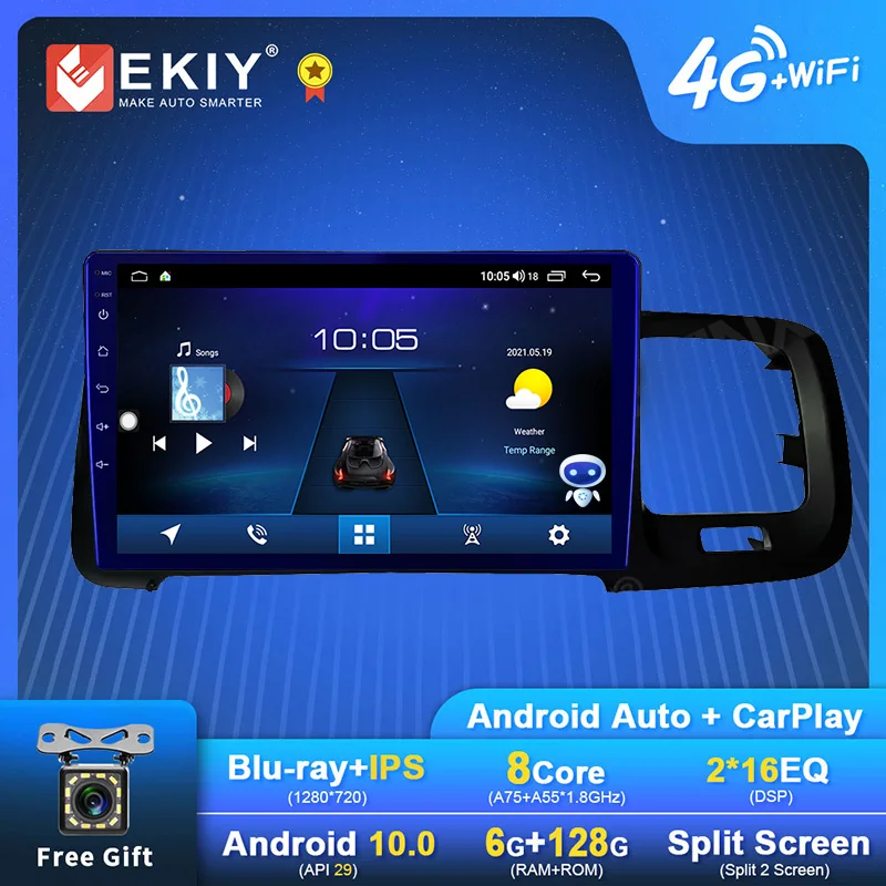 EKIY Android Автомагнитола для Volvo S60 V60 2011-2020 Navi GPS 1280*720 IPS DSP Carplay мультимедийный видеоплеер Авто стерео BT DVD
EKIY Android Автомагнитола для Volvo S60 V60 2011-2020 Navi GPS 1280*720 IPS DSP Carplay мультимедийный видеоплеер Авто стерео BT DVD