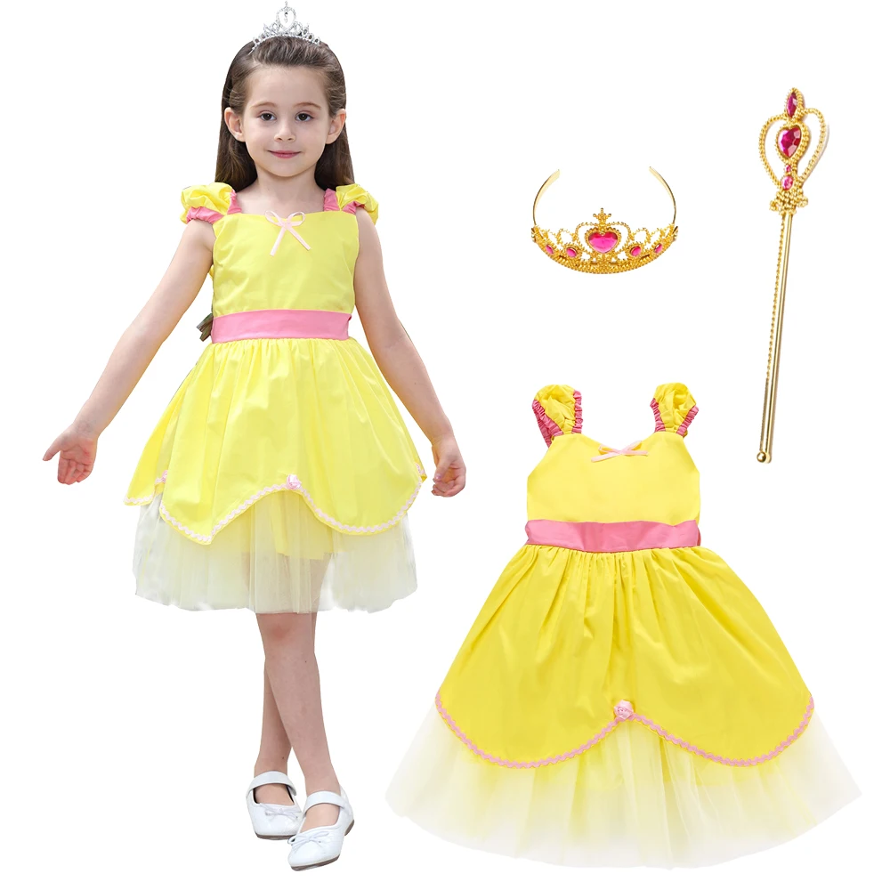 Dress+Accessories 2 pcs Summer Girls Princess Short Dress Kids Fantasy Girls Dress Snow White Short Clothing Vestido 2 5 6 Year
Dress+Accessories 2 pcs Summer Girls Princess Short Dress Kids Fantasy Girls Dress Snow White Short Clothing Vestido 2 5 6 Year