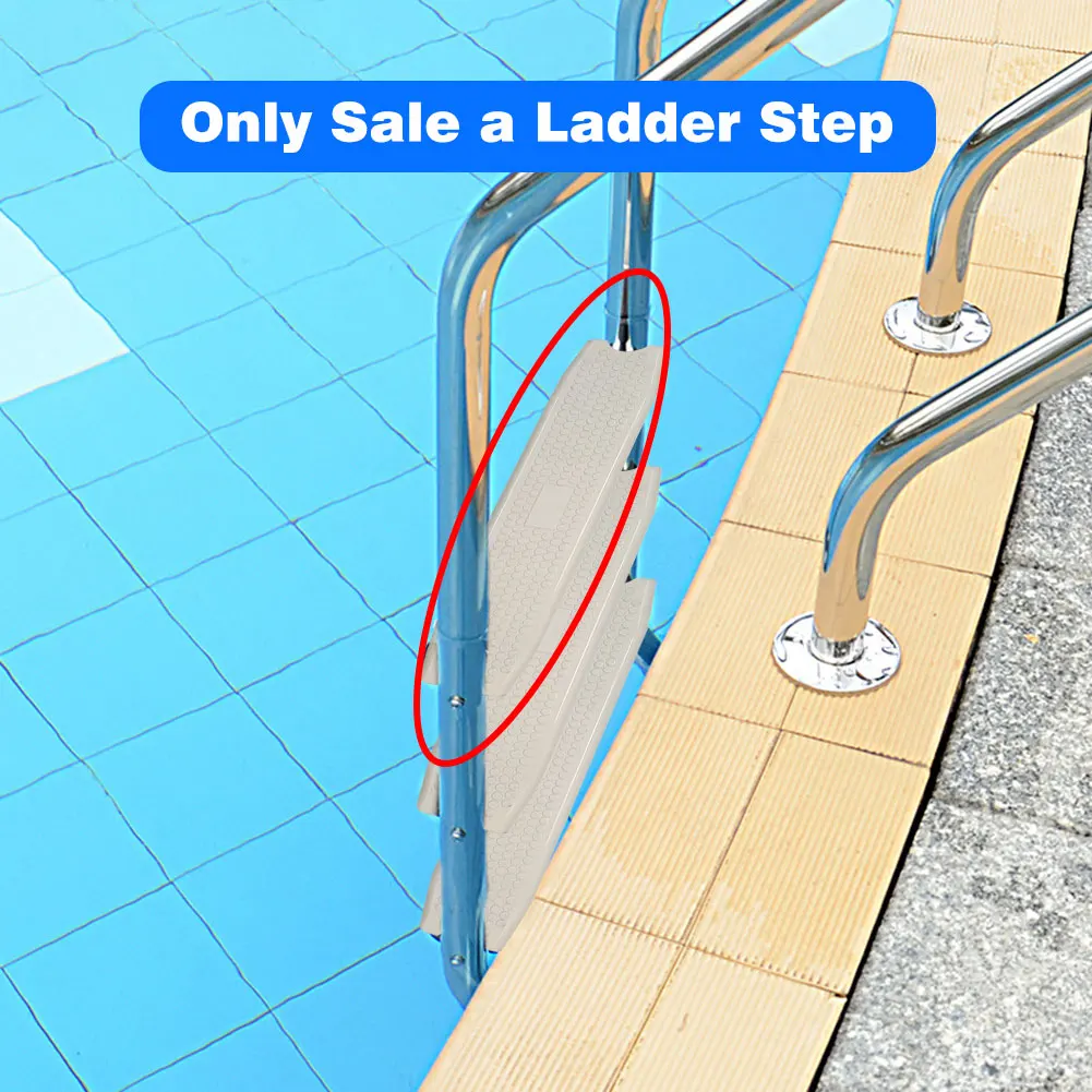 1Pcs Swimming Pool Ladder Rungs Replacement Ladder Steps with 2 Screws Anti Slip Ladder Non-Slip Pedal For Swimming Pool