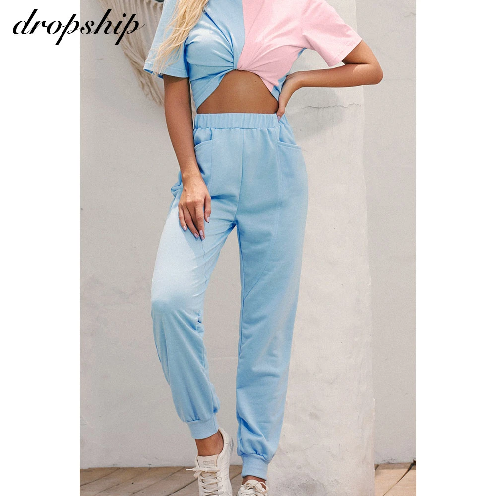 2020 Autumn Elastic High Waist Sweat Pants Blue Sport Casual Sweatpants Women Cotton Linen Long Joggers Pencil Pants For Women
2020 Autumn Elastic High Waist Sweat Pants Blue Sport Casual Sweatpants Women Cotton Linen Long Joggers Pencil Pants For Women