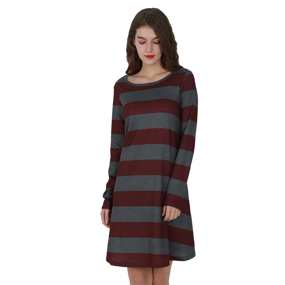 YMING Winter Autumn Women Dress Long Sleeve Striped Woman Dress A Line Evening Party Dress O Neck Vestidos Fashion Woman Clothes
YMING Winter Autumn Women Dress Long Sleeve Striped Woman Dress A Line Evening Party Dress O Neck Vestidos Fashion Woman Clothes