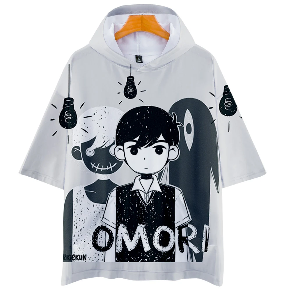 Футболка Omori с капюшоном для мужчин и женщин, модная рубашка с коротким рукавом и 3D-принтом, уличная одежда, лето
Футболка Omori с капюшоном для мужчин и женщин, модная рубашка с коротким рукавом и 3D-принтом, уличная одежда, лето