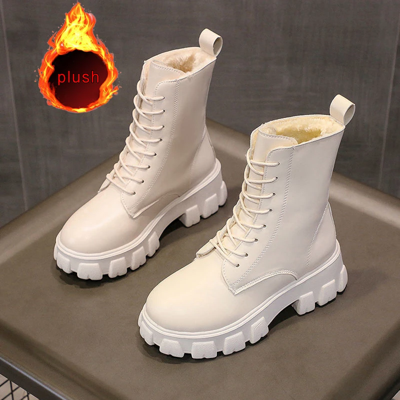 Ladies Fashion Short Boot Pu Leather Women's Ankle Boots Warm Plush Shoes Lace Up Female Platfrom Woman Boots 2022 Winter Autumn
Ladies Fashion Short Boot Pu Leather Women's Ankle Boots Warm Plush Shoes Lace Up Female Platfrom Woman Boots 2022 Winter Autumn