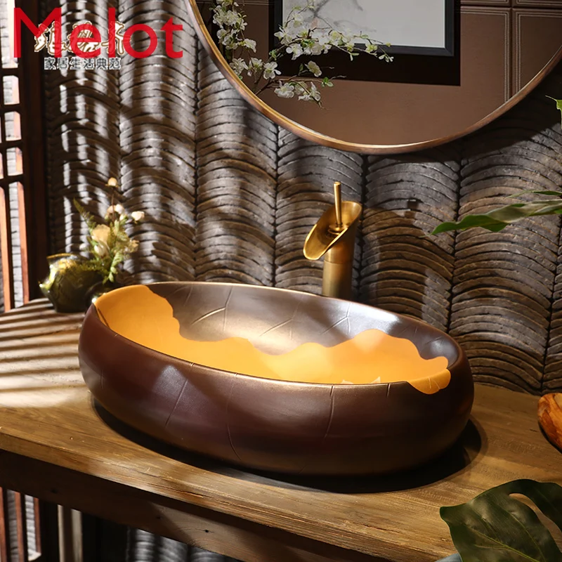 Retro Wash Basin Single Basin Jingdezhen Ceramic Art Wash Basin Domestic Bathroom Chinese Style Upper Basin
Retro Wash Basin Single Basin Jingdezhen Ceramic Art Wash Basin Domestic Bathroom Chinese Style Upper Basin