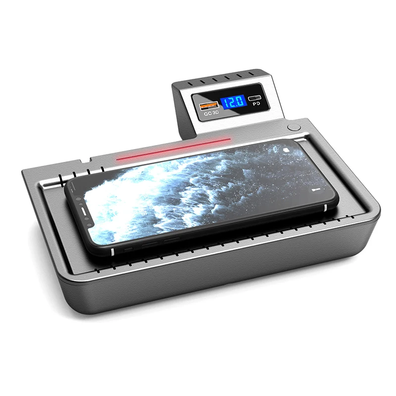 Car QI wireless charging phone charger fast charging plate center console phone holder accessories for Ford Explorer 2020 2021
Car QI wireless charging phone charger fast charging plate center console phone holder accessories for Ford Explorer 2020 2021