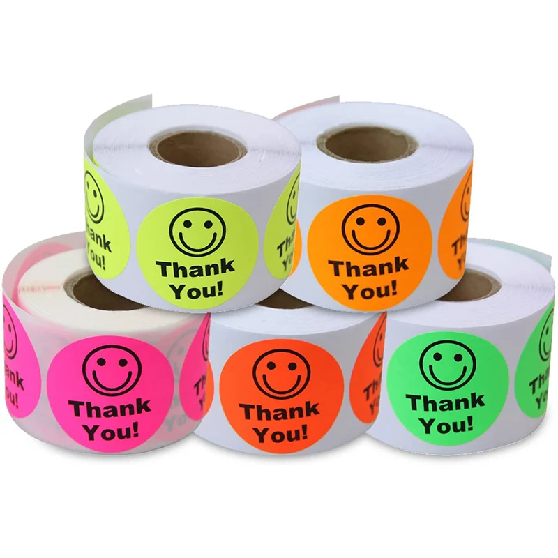 500pcs Round Fluorescence Smile Thank You Sticker Scrapbooking for Business Package Adhesive Seal Labels Stationery Sticker
500pcs Round Fluorescence Smile Thank You Sticker Scrapbooking for Business Package Adhesive Seal Labels Stationery Sticker