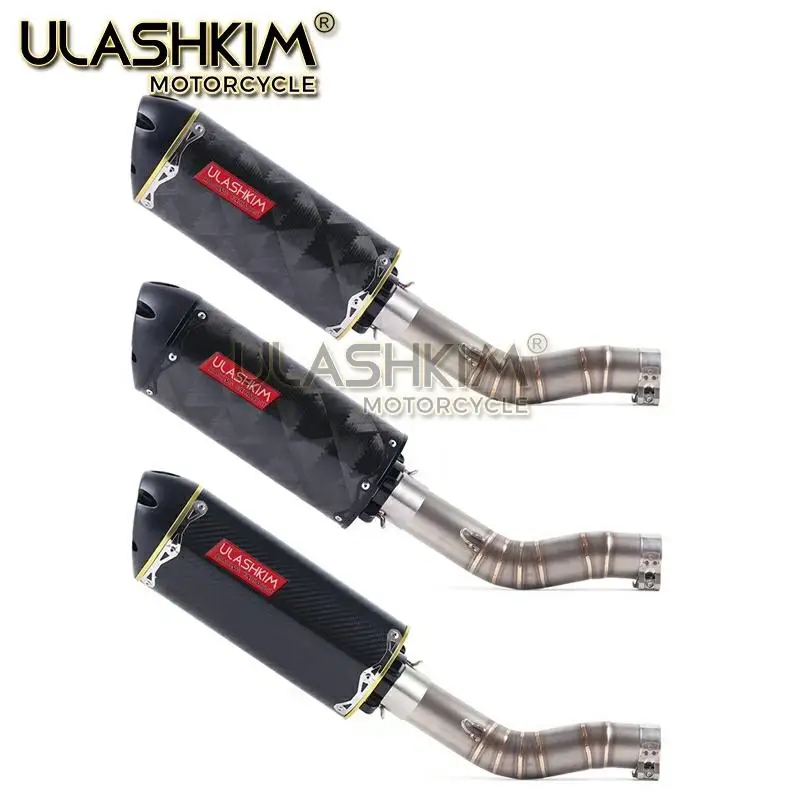 Motorcycle Full System Exhaust Escape Slip On For suzuki GSXR1000 GSX R1000 GSXR 1000 Middle Link Pipe 2003-2006 | Автомобили и