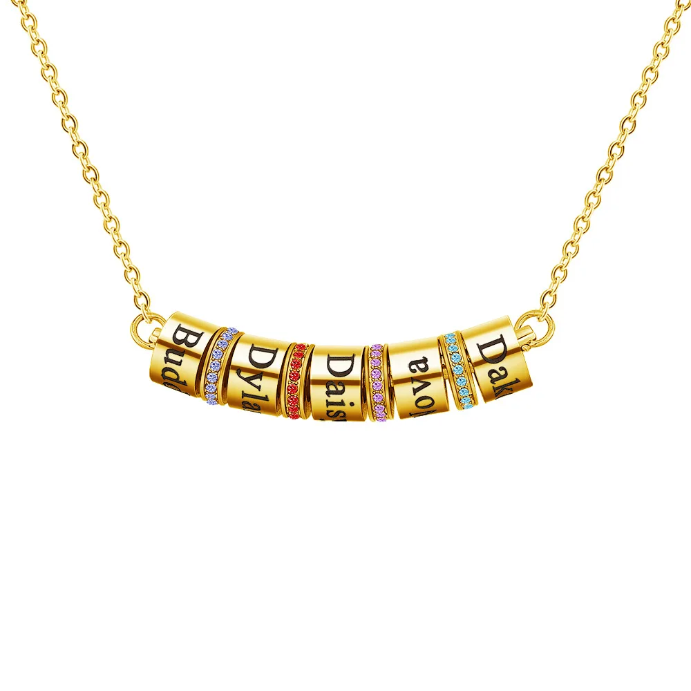 Custom Letter Clavicle Chain Titanium Steel Pendant Necklace with Diamonds Personality Name Round Beads Jewelry for Women Gift 
Custom Letter Clavicle Chain Titanium Steel Pendant Necklace with Diamonds Personality Name Round Beads Jewelry for Women Gift