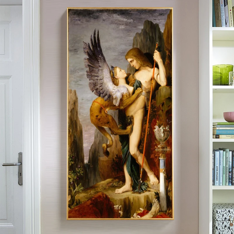 Famous Painting Oedipus and The Sphinx By Gustav Morrow Oil Canvas Painting Posters and Prints Wall Art Pictures for Living Room
Famous Painting Oedipus and The Sphinx By Gustav Morrow Oil Canvas Painting Posters and Prints Wall Art Pictures for Living Room