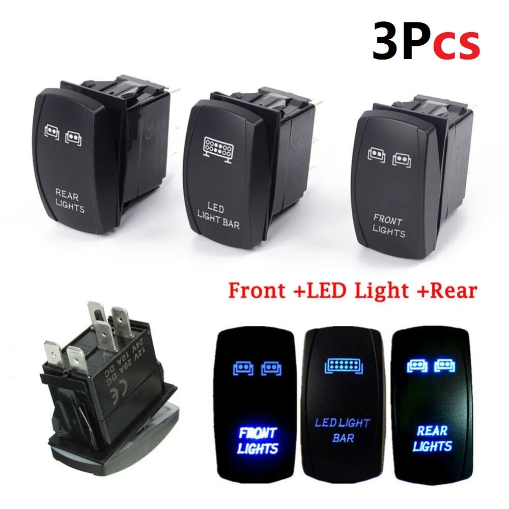 Brand New High Quality 3PCS Front&Rear&LED Light Bar Rocker Switch For UTV Polaris RZR 900 1000 Ranger
Brand New High Quality 3PCS Front&Rear&LED Light Bar Rocker Switch For UTV Polaris RZR 900 1000 Ranger