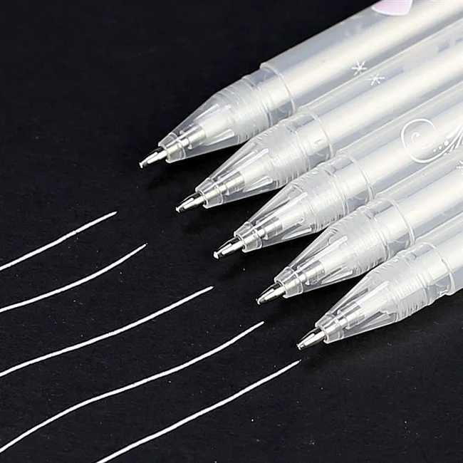 Ручка гелевая с белыми чернилами 0 8 мм 3 шт. | Канцтовары для офиса и дома