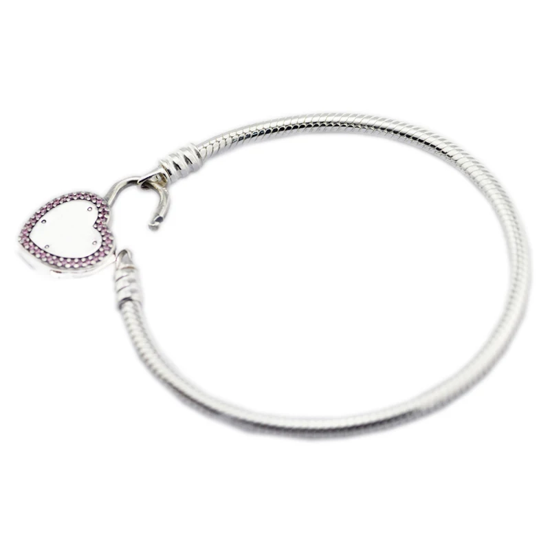 925 Sterling-Silver Charm Bracelet MOMENTS Smooth Bracelet with Lock Your Promise Clasp For Women Bracelet DIY Jewelry
925 Sterling-Silver Charm Bracelet MOMENTS Smooth Bracelet with Lock Your Promise Clasp For Women Bracelet DIY Jewelry