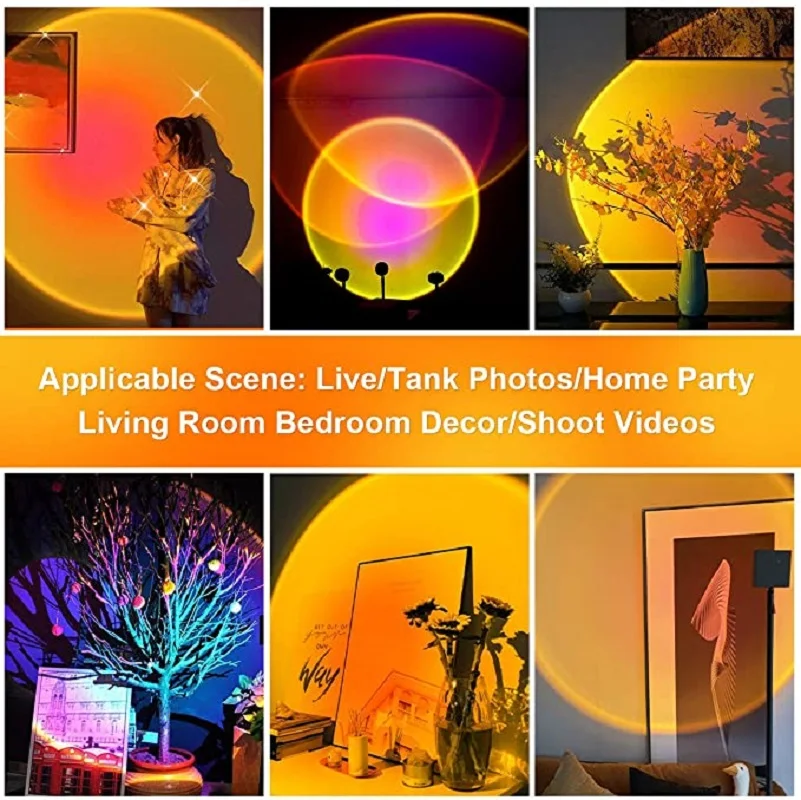 Rainbow Sunset Red Projector USB Led Night Light for Bedroom Bar Coffee Store Wall Decoration Lighting Sun Projection Desk Lamp
Rainbow Sunset Red Projector USB Led Night Light for Bedroom Bar Coffee Store Wall Decoration Lighting Sun Projection Desk Lamp