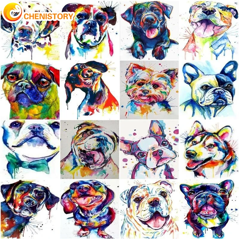 CHENISTORY Painting By Numbers Colorful French Bulldogs DIY Kits On Canvas Frame Picture Coloring Acrylic Paint By Number Decor
CHENISTORY Painting By Numbers Colorful French Bulldogs DIY Kits On Canvas Frame Picture Coloring Acrylic Paint By Number Decor