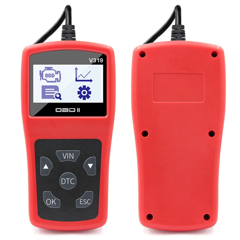 V319 Car Scanner Tool EOBD OBD2 Multi Language Diagnostic Engine Fault Code Reader
V319 Car Scanner Tool EOBD OBD2 Multi Language Diagnostic Engine Fault Code Reader