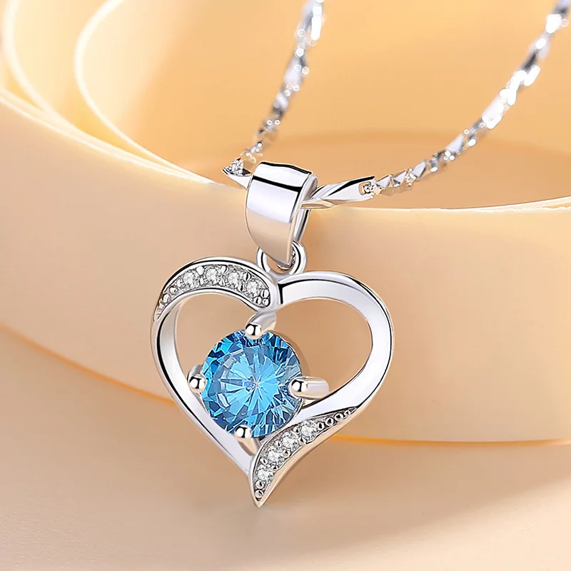 S999 Pure Silver Necklace Women's Heart-Shaped Pendant Clavicle Chain Fashion All-Match Valentine's Day Birthday Gift
S999 Pure Silver Necklace Women's Heart-Shaped Pendant Clavicle Chain Fashion All-Match Valentine's Day Birthday Gift