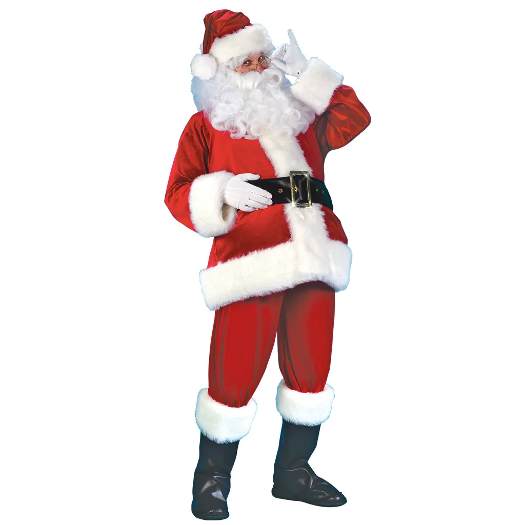 2020 New Santa Claus Cosplay Cotton Men Long Sleeve Outdoor Warm Store Stage Performance Family Party Santa Claus Plays Costume
2020 New Santa Claus Cosplay Cotton Men Long Sleeve Outdoor Warm Store Stage Performance Family Party Santa Claus Plays Costume