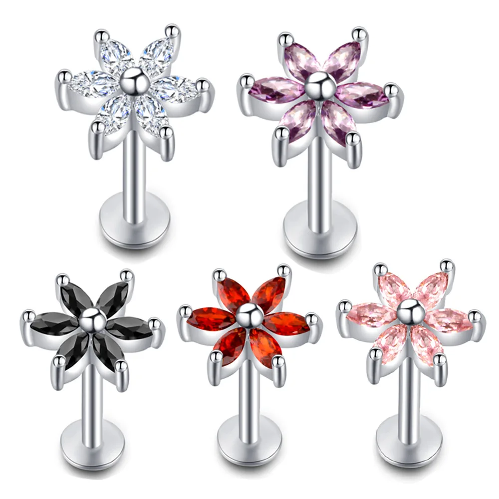 1PCS Colorful Flower Labret Lip 1.2x8mm Helix Piercing Cartilage Earring Conch Rook Tragus Stud Labret Back Piercing Jewelry
1PCS Colorful Flower Labret Lip 1.2x8mm Helix Piercing Cartilage Earring Conch Rook Tragus Stud Labret Back Piercing Jewelry