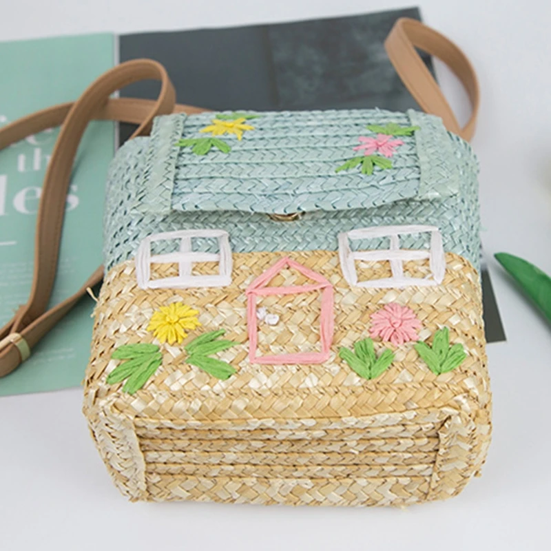 Cute Cartoon House Print Woven Kids Shoulder Bag Straw Handbag Crossbody Purse Rattan Woven Envelope Storage Bag Outdoor Travel
Cute Cartoon House Print Woven Kids Shoulder Bag Straw Handbag Crossbody Purse Rattan Woven Envelope Storage Bag Outdoor Travel