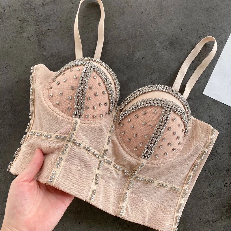 Lady New Fashion High Street Chest Wrapped Padded Vest Beads Summer Sexy Sleeveless Bustier Crop Tops Women Party Wear
Lady New Fashion High Street Chest Wrapped Padded Vest Beads Summer Sexy Sleeveless Bustier Crop Tops Women Party Wear