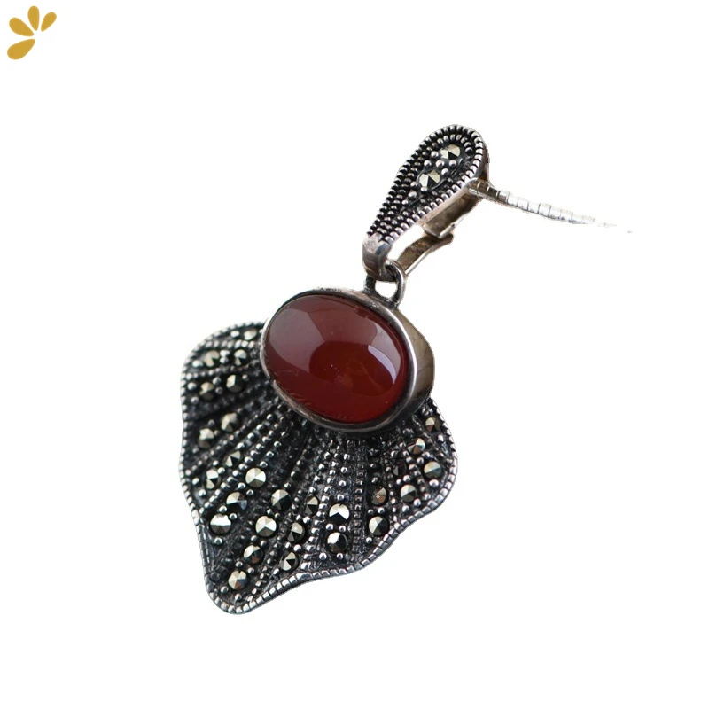 S925 Silver Thai Marcasite Craft Agate Pendant For Women Fine Jewelry Vintage Trendy Geometric Necklace Pendants Without Chain
S925 Silver Thai Marcasite Craft Agate Pendant For Women Fine Jewelry Vintage Trendy Geometric Necklace Pendants Without Chain