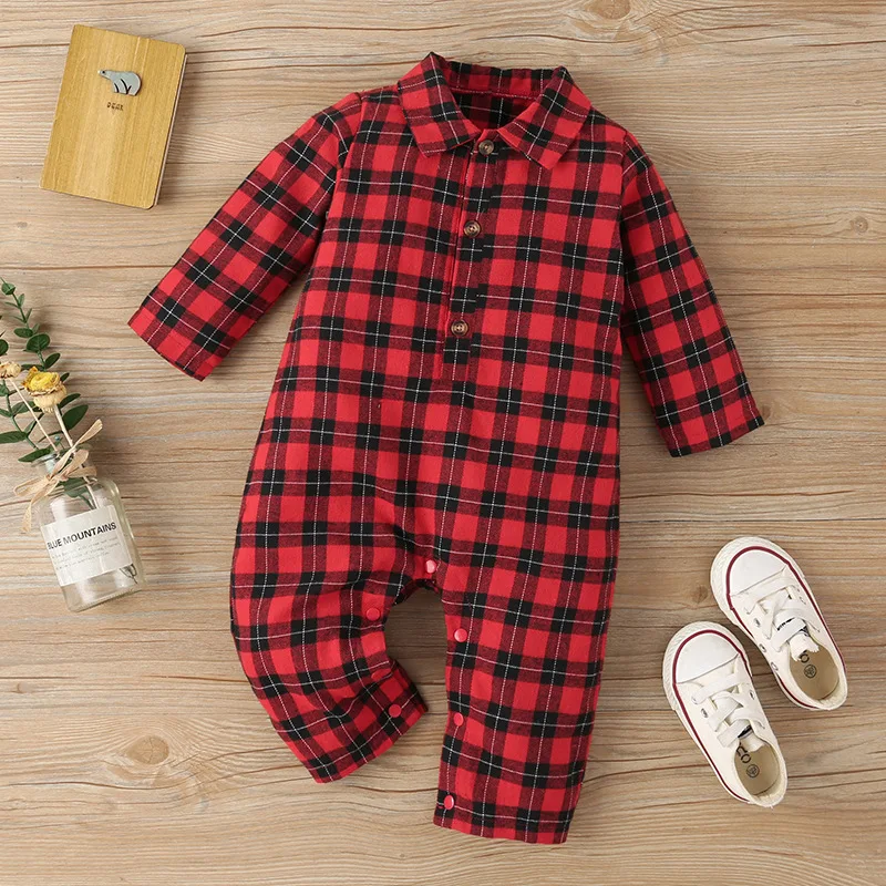New 2021 Infant Newborn Baby Romper Winter Long Sleeve Turn-down Collar Red Plaid Baby Cute Rompers Clothes Outfits
New 2021 Infant Newborn Baby Romper Winter Long Sleeve Turn-down Collar Red Plaid Baby Cute Rompers Clothes Outfits