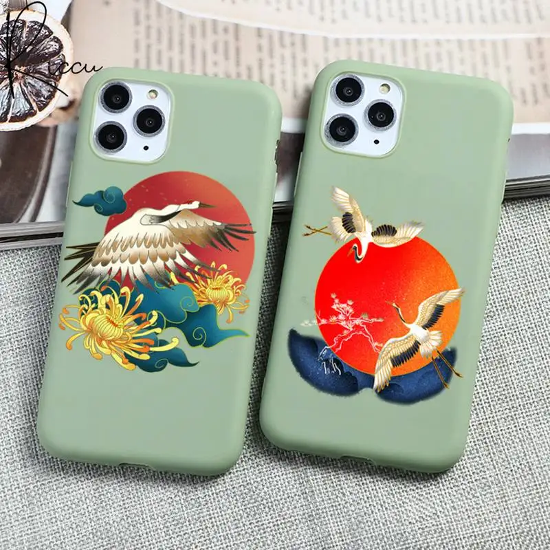 Chenel Japanese style Art Crane Phone Case for iPhone 12 mini 11 Pro Max X XR XS 8 7 6s Plus Candy green Silicone Cases
Chenel Japanese style Art Crane Phone Case for iPhone 12 mini 11 Pro Max X XR XS 8 7 6s Plus Candy green Silicone Cases