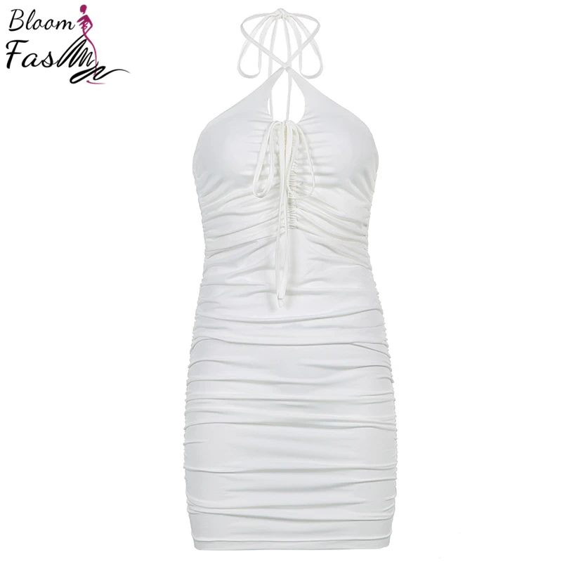 Women Halter Dress Summer Ladies Sleeveless Sexy Dresses Fashion 2021 Solid Color Clubwear Female Holiday Party Bodycon Clothes
Women Halter Dress Summer Ladies Sleeveless Sexy Dresses Fashion 2021 Solid Color Clubwear Female Holiday Party Bodycon Clothes