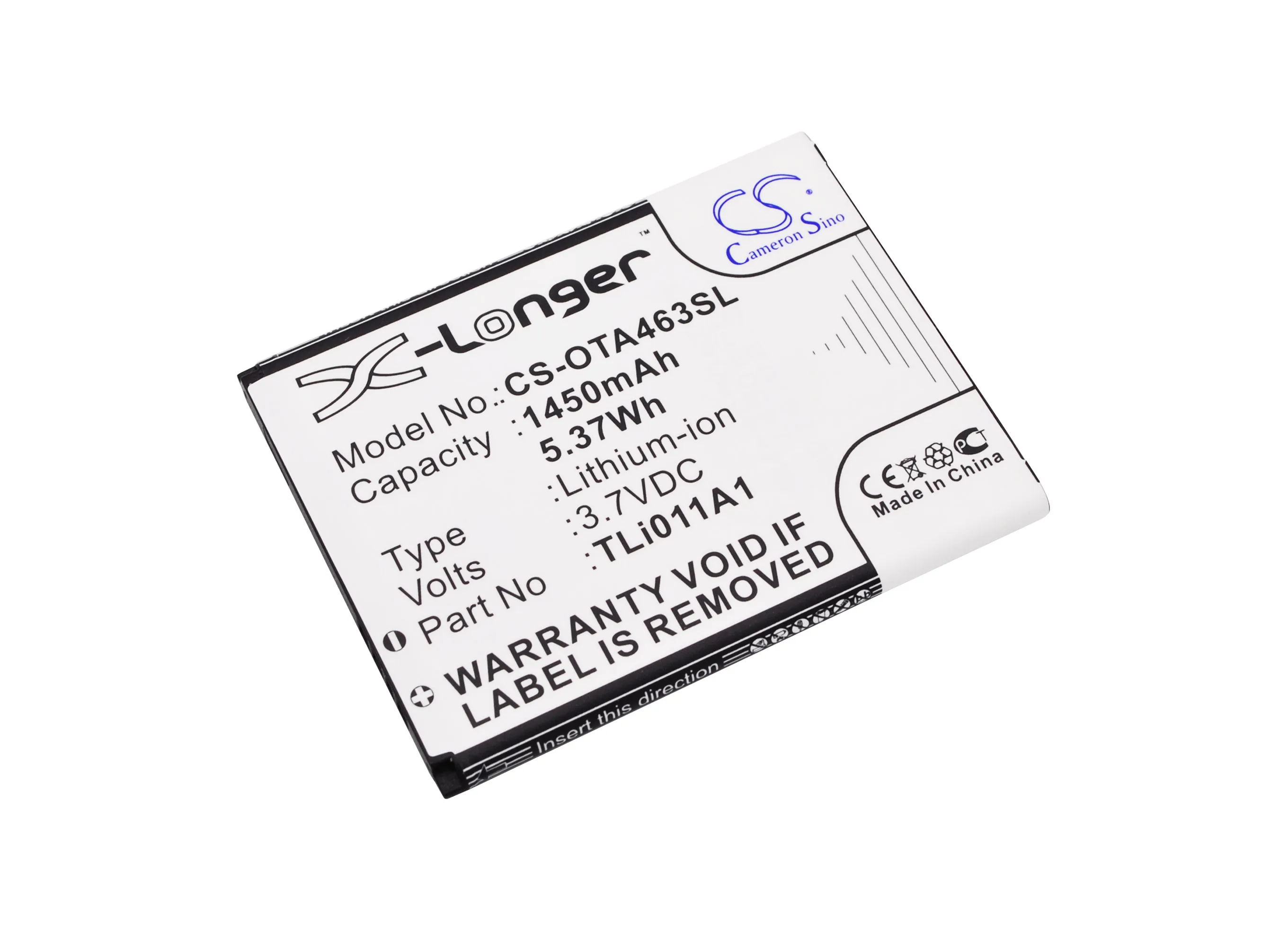 CS 1450 мАч/5.37Wh батарея для Alcatel Работает с любым оператором, A463,A463BG, одно касание A463,One Touch рixi блестящие Pixi 4 блестящих G TLi011A1 
CS 1450 мАч/5.37Wh батарея для Alcatel Работает с любым оператором, A463,A463BG, одно касание A463,One Touch рixi блестящие Pixi 4 блестящих G TLi011A1