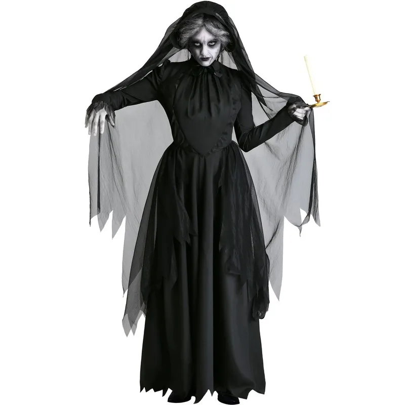 M-XL Halloween new horror zombie costume ghost bride costume cosplay vampire woman Halloween party ghost black bride uniform New
M-XL Halloween new horror zombie costume ghost bride costume cosplay vampire woman Halloween party ghost black bride uniform New