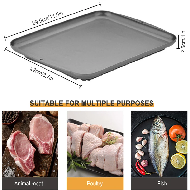 Thaw Plate Meats Beef Thaw Plate Board Fast Thawing Defrosting Plate 2.5cm Thickness Kitchen Board Tray for Food Meat Tools
Thaw Plate Meats Beef Thaw Plate Board Fast Thawing Defrosting Plate 2.5cm Thickness Kitchen Board Tray for Food Meat Tools