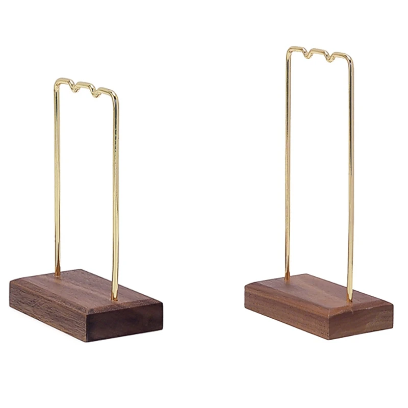 2 Pcs Walnut Wood Metal Earrings Pendant Jewelry Stand Display Stand Earring Storage Display Stand, Medium & Large
2 Pcs Walnut Wood Metal Earrings Pendant Jewelry Stand Display Stand Earring Storage Display Stand, Medium & Large