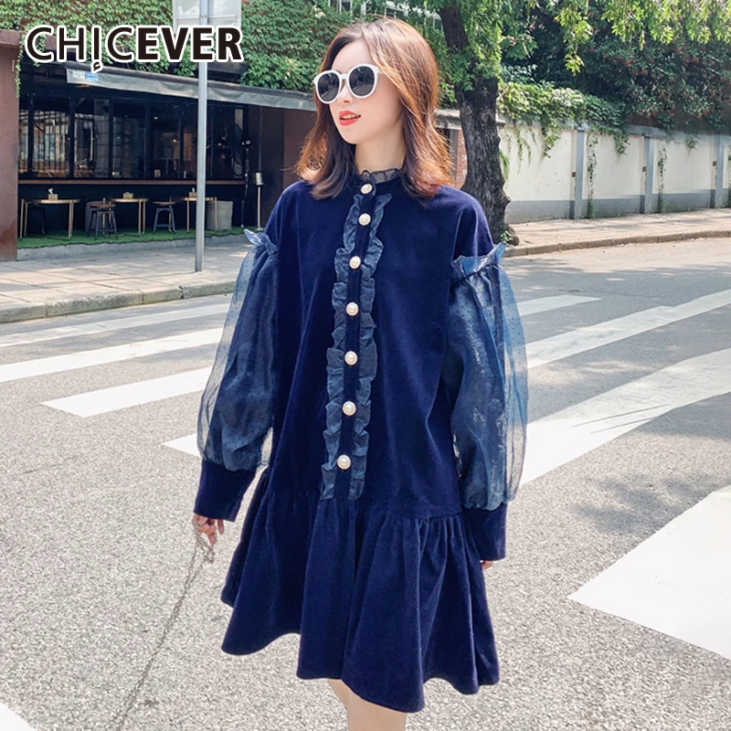 CHICEVER Ruffle Mini Dress Women O Neck Lantern Sleeve High Waist Sashes Lace Up Plus Size Mesh Dresses Female 2020 Fashion
CHICEVER Ruffle Mini Dress Women O Neck Lantern Sleeve High Waist Sashes Lace Up Plus Size Mesh Dresses Female 2020 Fashion