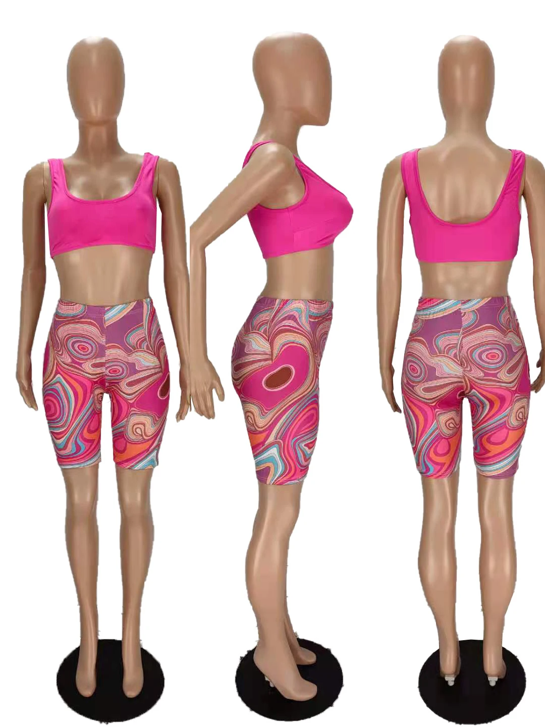 Women Fitness Summer Suit Sport Tracksuit Solid Vest Crop Top Fashion Print Shorts Athletic Yoga Two Piece Set Outfit Matching
Women Fitness Summer Suit Sport Tracksuit Solid Vest Crop Top Fashion Print Shorts Athletic Yoga Two Piece Set Outfit Matching