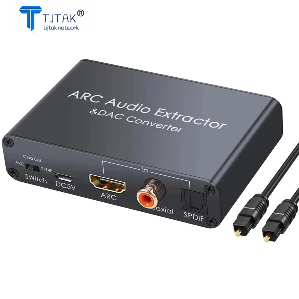 DAC Audio Converter ARC Audio Extractor HDMI-compatible Optical SPDIF Coaxial to Analog 3.5mm Digital to Analog Audio Converter
DAC Audio Converter ARC Audio Extractor HDMI-compatible Optical SPDIF Coaxial to Analog 3.5mm Digital to Analog Audio Converter