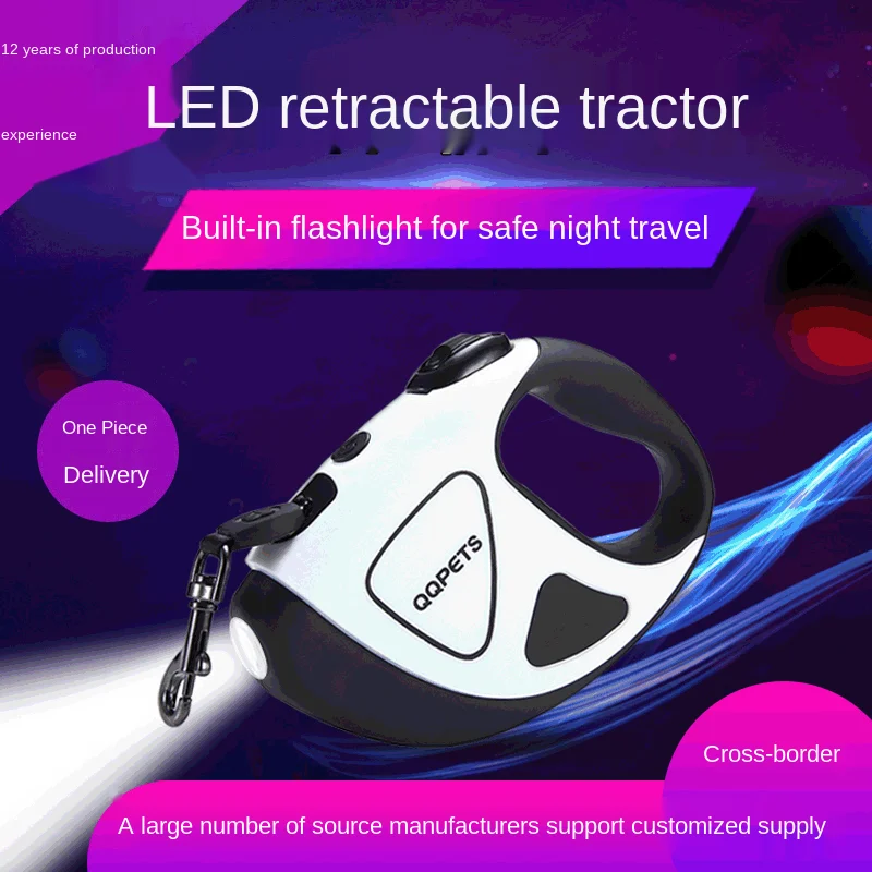 Fiber Pet Dog Automatic Retractable Leash Led Luminous Retractable Dog Leash Pet Supplies
Fiber Pet Dog Automatic Retractable Leash Led Luminous Retractable Dog Leash Pet Supplies