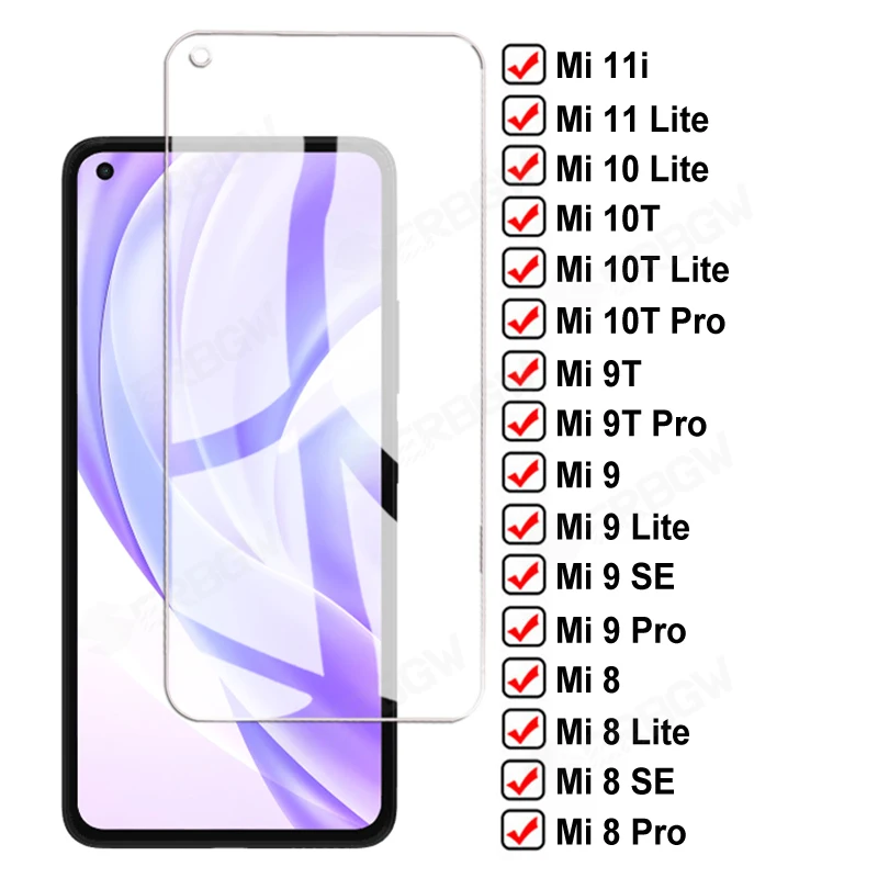 9D Protective Glass For Xiaomi Mi 11 10 Lite 10i 11i 9T 10T Pro 5G Screen Protector 8 9 SE A3 Poco M3 F3 X3 NFC Tempered Film | Мобильные