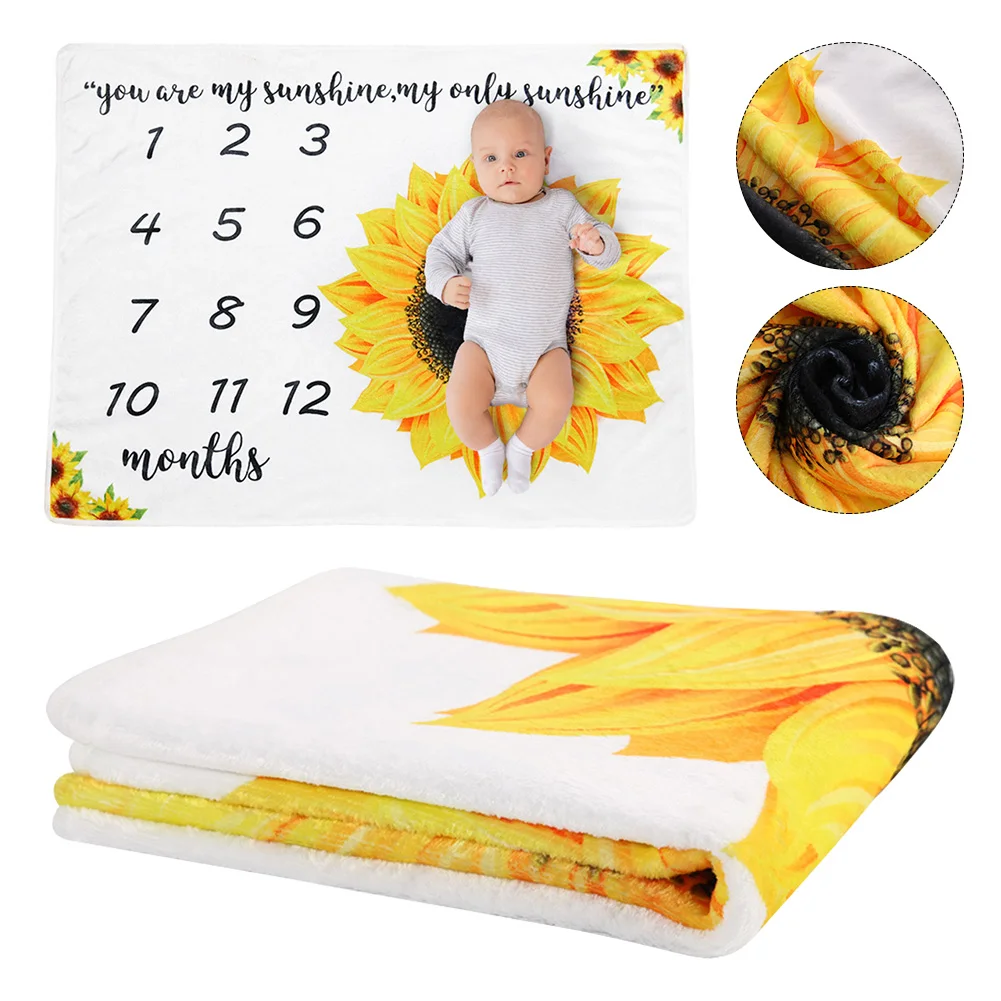 Photography Soft Flannel Play Mat Sunflower Printed Gift Accessories Multifunctional Baby Monthly Milestone Blanket Photo Prop
Photography Soft Flannel Play Mat Sunflower Printed Gift Accessories Multifunctional Baby Monthly Milestone Blanket Photo Prop