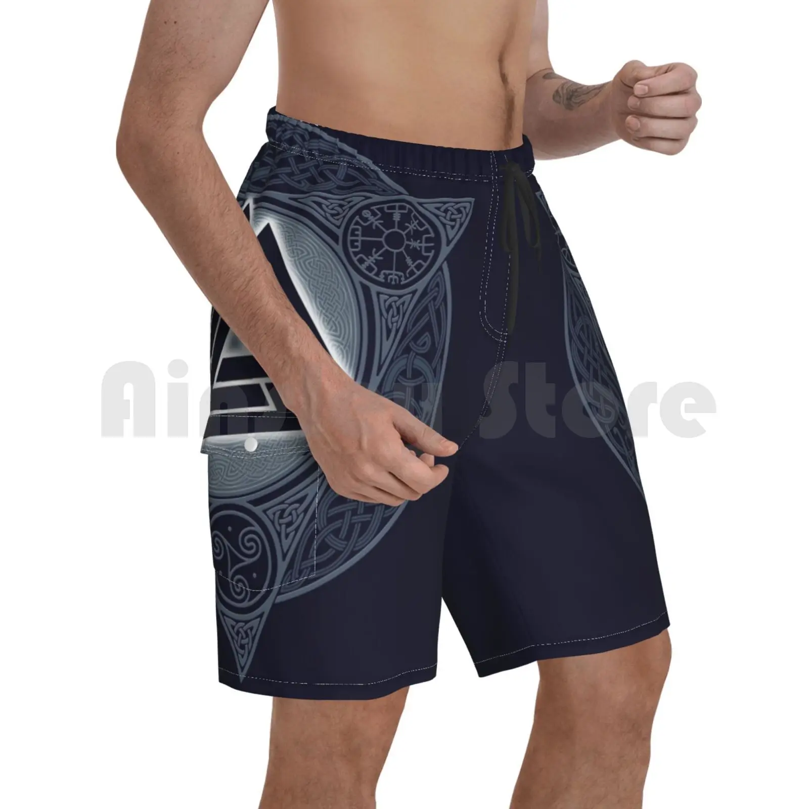 Valknut. Ice Flame. Beach Shorts Men Beach Pants Swim Trunks Valknut Aegishjalmur Vegvisir Triskele Vikings Simbols
Valknut. Ice Flame. Beach Shorts Men Beach Pants Swim Trunks Valknut Aegishjalmur Vegvisir Triskele Vikings Simbols