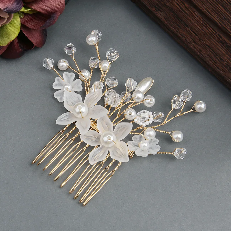 Handmade Gold Silver Color Pearl Flower Hair Comb Bride Tiara Crown Headpiece Wedding Bridal Women Jewelry Accessories
Handmade Gold Silver Color Pearl Flower Hair Comb Bride Tiara Crown Headpiece Wedding Bridal Women Jewelry Accessories