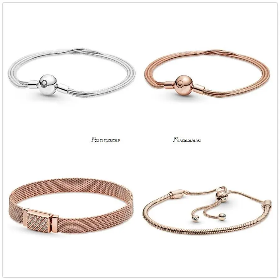 925 Sterling Silver Bracelet Moments Multi-Snake Chain Bracelet Bangle Fit Women Bead Charm Diy Fashion Jewelry
925 Sterling Silver Bracelet Moments Multi-Snake Chain Bracelet Bangle Fit Women Bead Charm Diy Fashion Jewelry