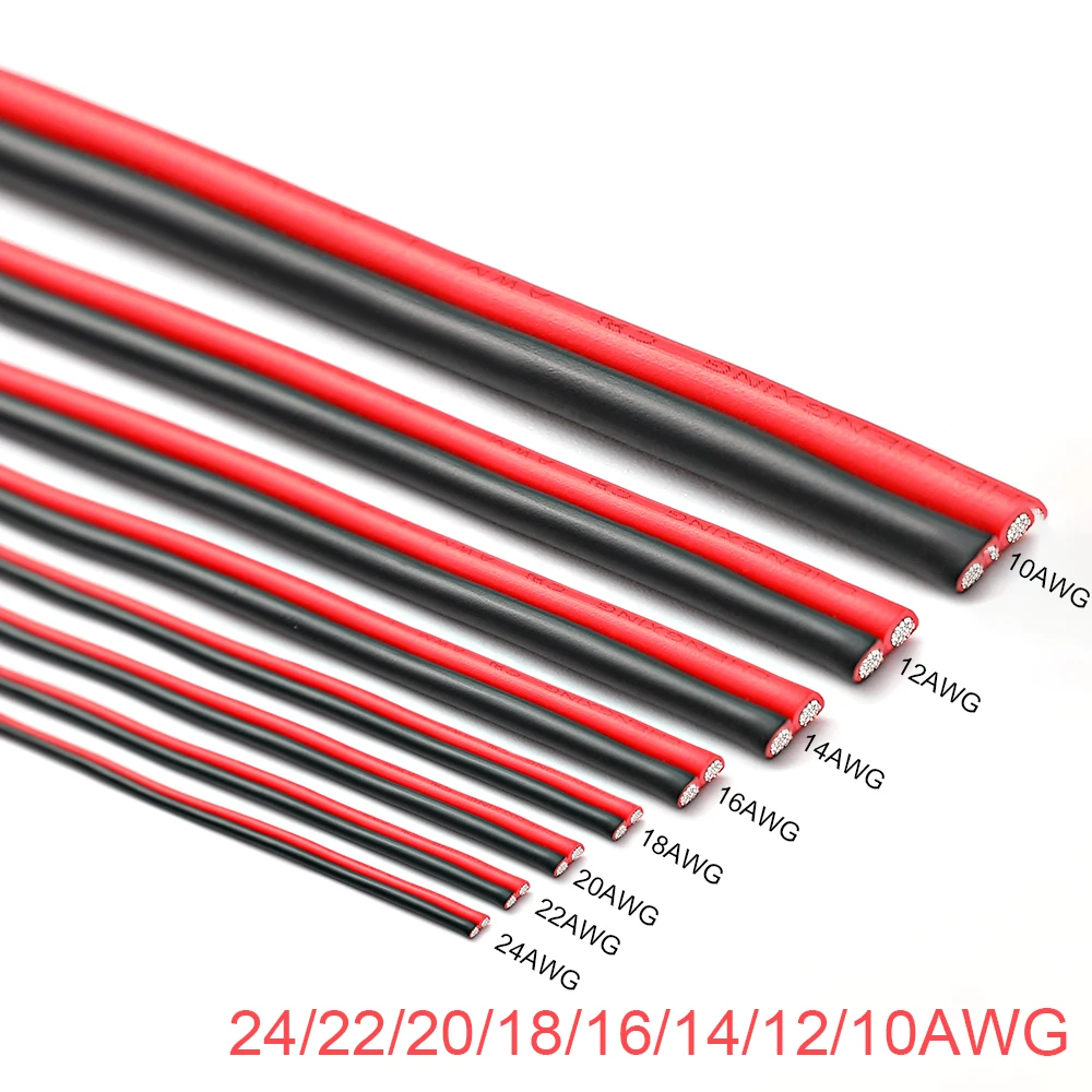 1M 10 12 14 16 18 18 22 24 AWG 2-pin super soft silicone rubber copper wire black red DIY LED LGht connector cable
1M 10 12 14 16 18 18 22 24 AWG 2-pin super soft silicone rubber copper wire black red DIY LED LGht connector cable