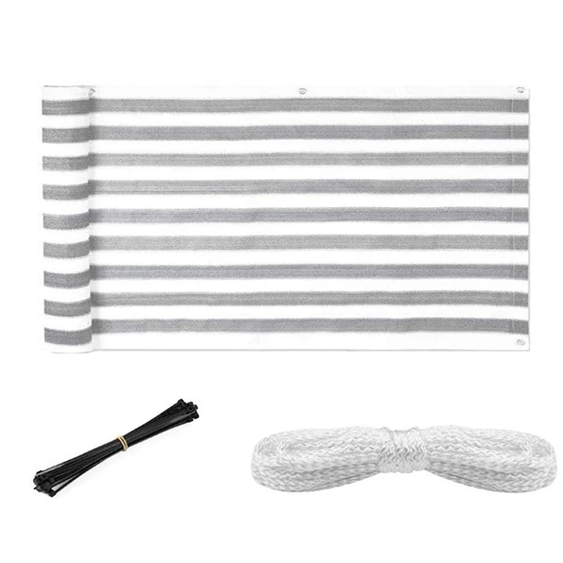 Balcony Privacy Screen Wind Breaker Garden Screen For UV, Sun & Wind Protection PE Outdoor Screen Grey/White 90X500cm
Balcony Privacy Screen Wind Breaker Garden Screen For UV, Sun & Wind Protection PE Outdoor Screen Grey/White 90X500cm