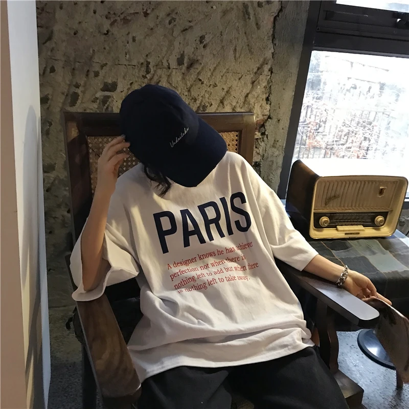 Female Korean Harajuku Loose Letter Print Loose T-shirt Women's T-shirts Tops Japanese Kawaii Ladies Ulzzang Clothes for Women
Female Korean Harajuku Loose Letter Print Loose T-shirt Women's T-shirts Tops Japanese Kawaii Ladies Ulzzang Clothes for Women