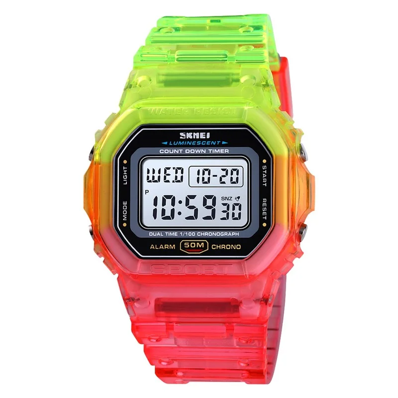 SKMEI Cool Girl Watch Fashion Plating Multifunctional Outdoor Shockproof Watch Transparent Strap Ladies Digital Watch 1622
SKMEI Cool Girl Watch Fashion Plating Multifunctional Outdoor Shockproof Watch Transparent Strap Ladies Digital Watch 1622