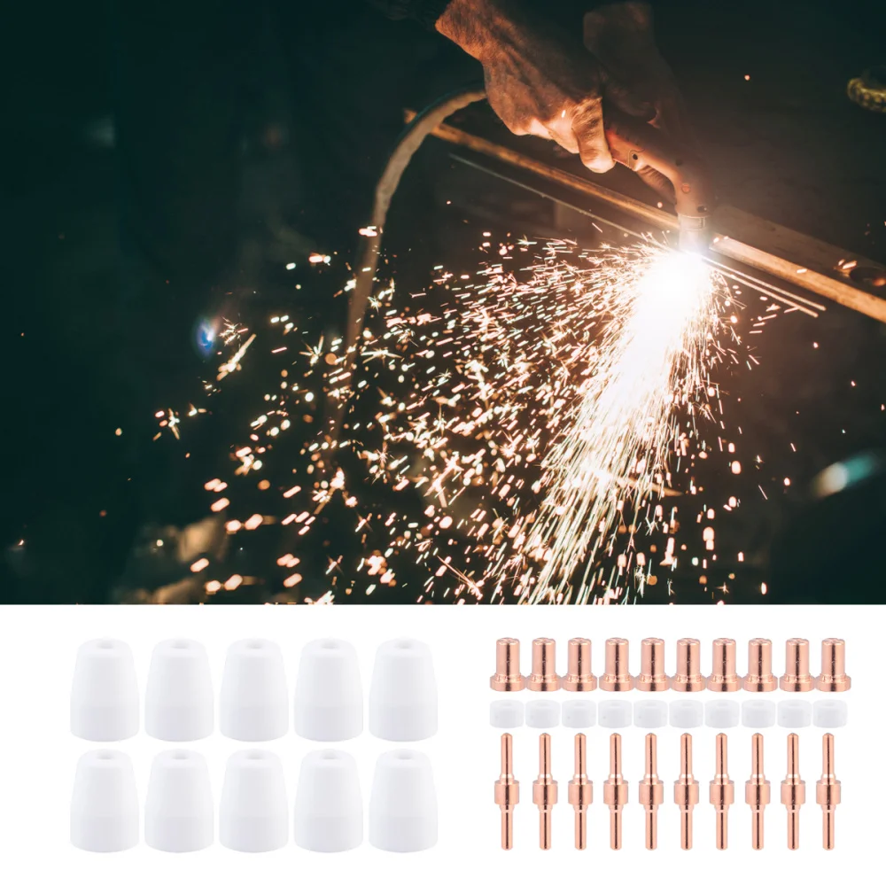 40 Pcs Plasma Cutting Accessories Electrode Nozzle Protective Cover Shunt Lengthen (Assorted Color)
40 Pcs Plasma Cutting Accessories Electrode Nozzle Protective Cover Shunt Lengthen (Assorted Color)