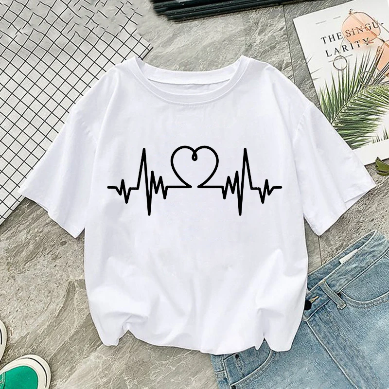 Hot Selling Love Printed Summer Wear Round Collar Short Sleeve T Shirt Women Comfortable Simple Atmospheric T-shirt
Hot Selling Love Printed Summer Wear Round Collar Short Sleeve T Shirt Women Comfortable Simple Atmospheric T-shirt